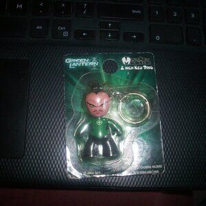 new Mezitz Green Lantern Figure 2" Key Ring Backpack Clip DC NIP Sinestro 2014